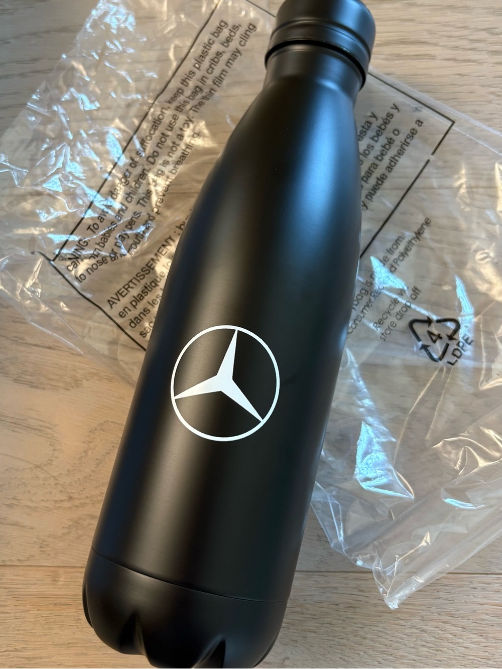 Mercedes-Benz Matte Black Insulated Water Bottle